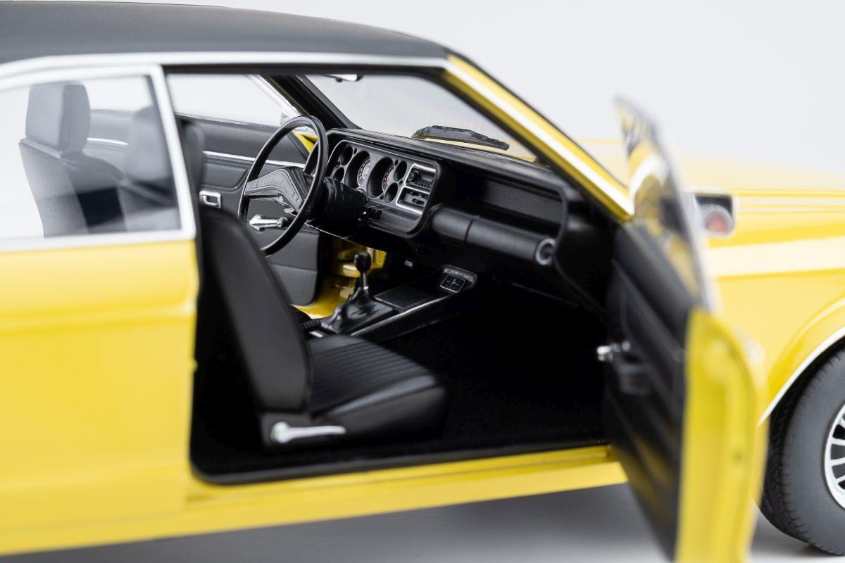 Touring Model Cars 1:18th Scale Ford Granada Consul Coupe GT 2.3 - Daytona Yellow/Black Roof Ltd ed. of 552