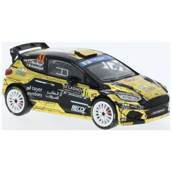 IXO 1:43 Scale Ford Fiesta Rally2 #31 WRC Rallye Monte Carlo J.Wartique/M.Andrnak 2024