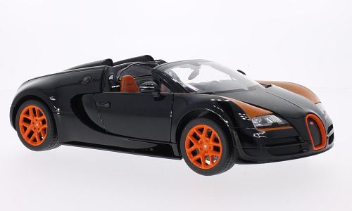 Rastar 1:18 Scale Bugatti Veyron 16.4 Grand Sport Vitesse Black/Orange