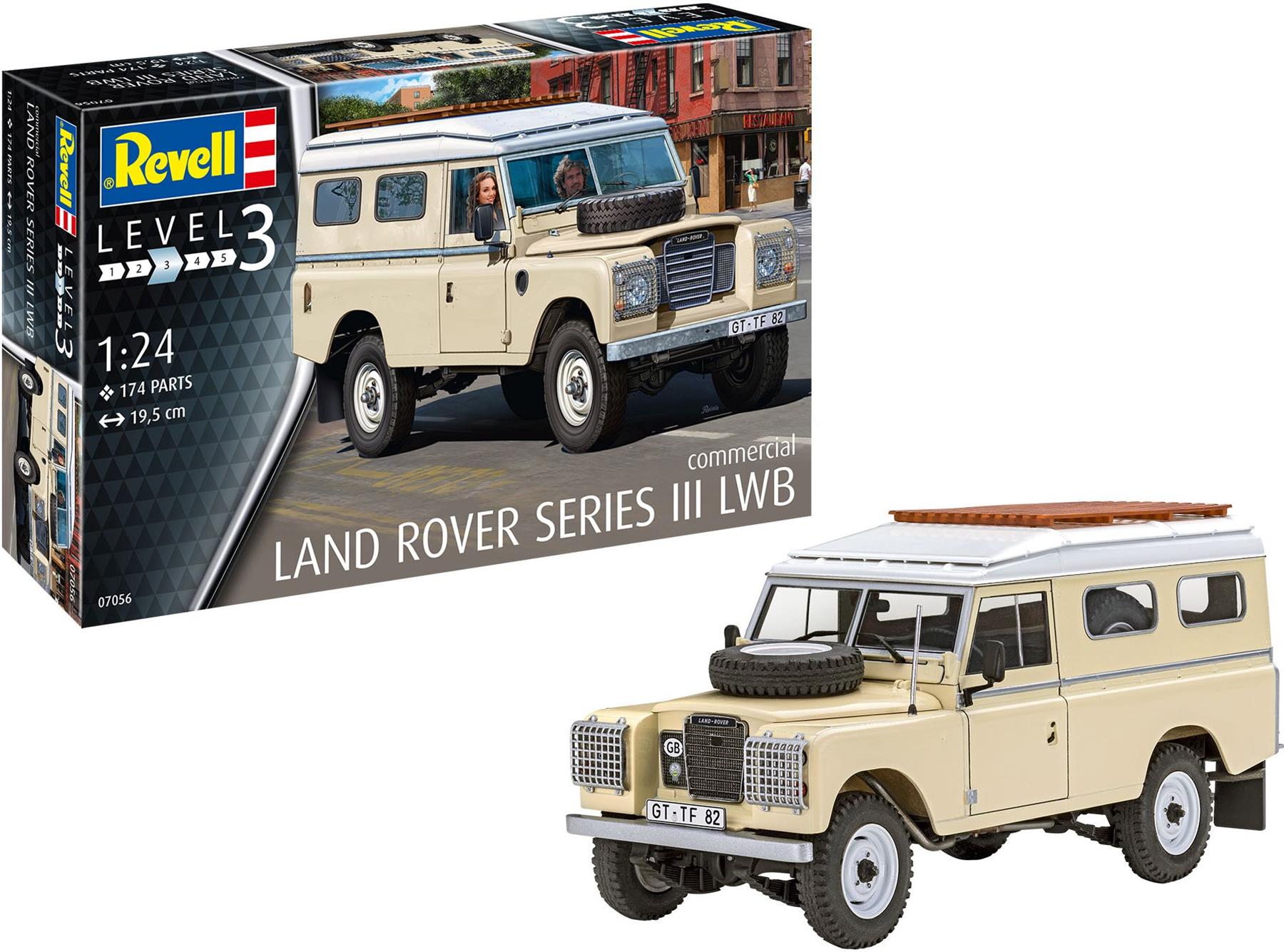 Revell 1:24 Scale Model Set Land Rover Series III LWB Commercial