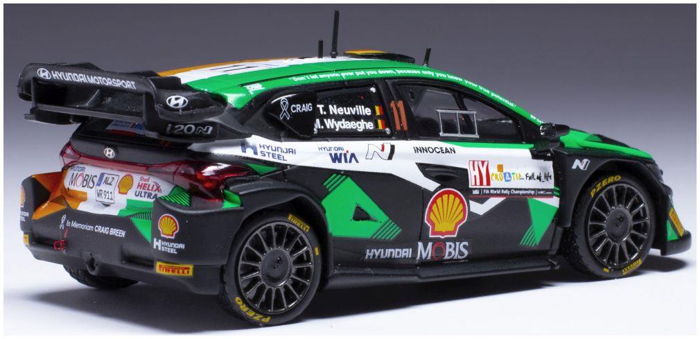 IXO 1:43 Scale Hyundai i20 N #11 WRC1 Rally Croatia 2023 T.Neuville/M.Wydaeghe