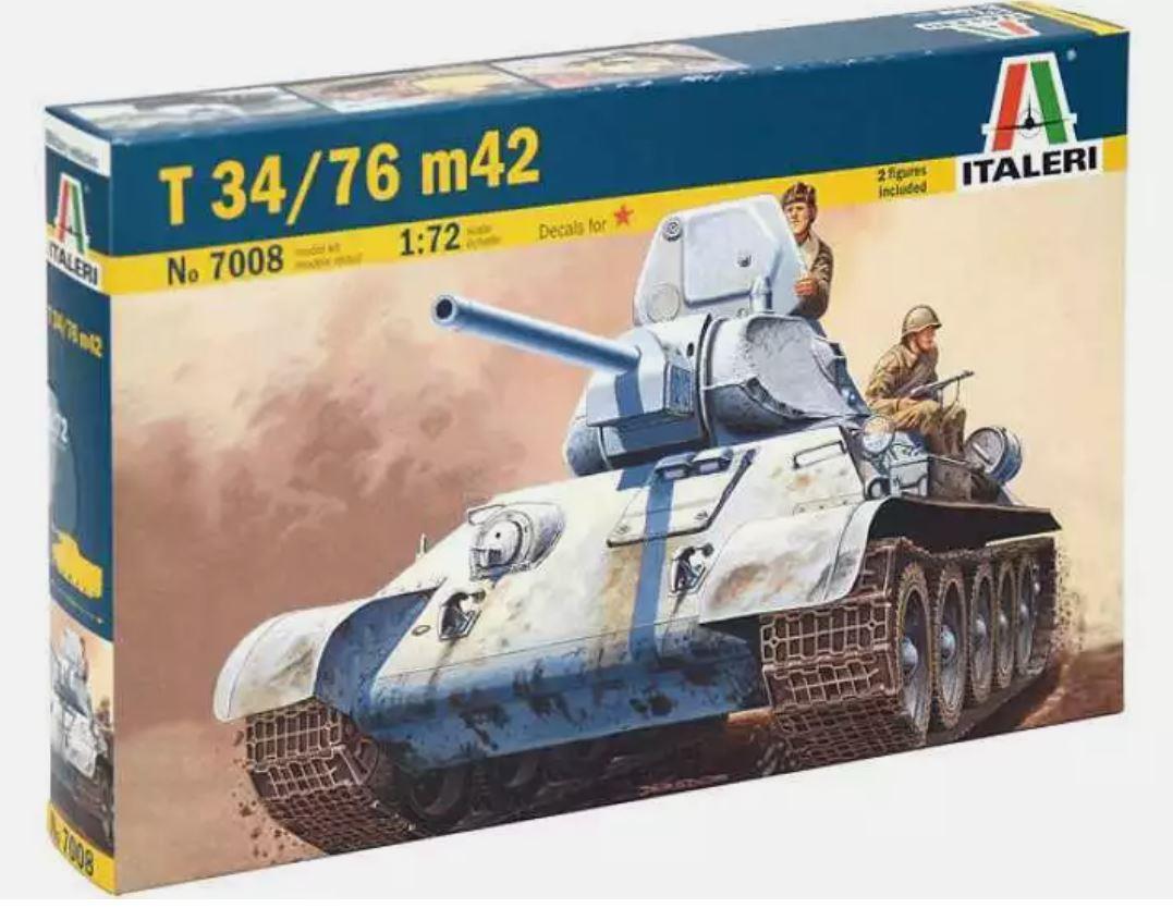 Italeri 1/72 Scale 7008 T34/76 Soviet WW2 Tank SOVIET STORM
