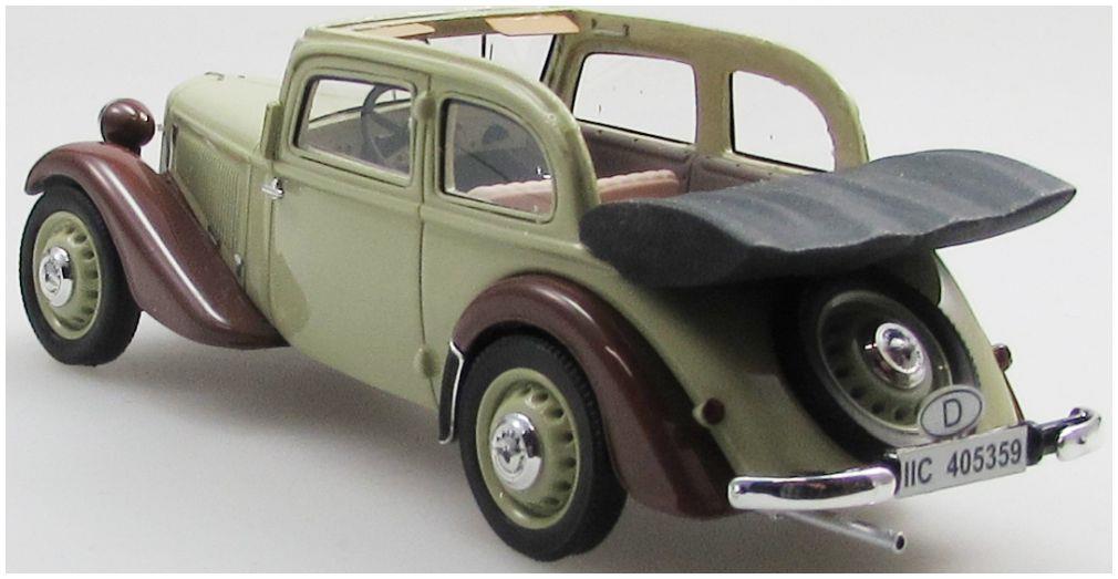 Esval 1:43rd Scale Adler Trumpf Junior Cabrio-Limo Beige Brown 2-Door Top Down 1937-41
