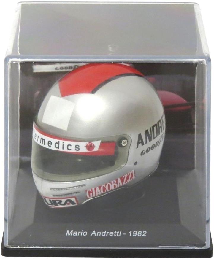 Atlas Editions 1:5th Scale Mario Andretti 1982 Ferrari F1 Helmet Collection