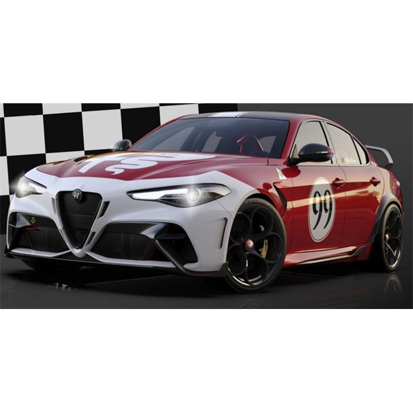 Burago 1:18 Scale Alfa Romeo Giulia GTAm #99 Racing 2020 Alfa Red/White MB 2020