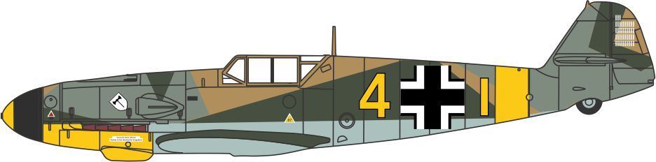 Oxford Diecast 1:72 Scale Messerschmitt Bf 109F-4/Trop104-Eberhard Von Boremski 'No Swastika'