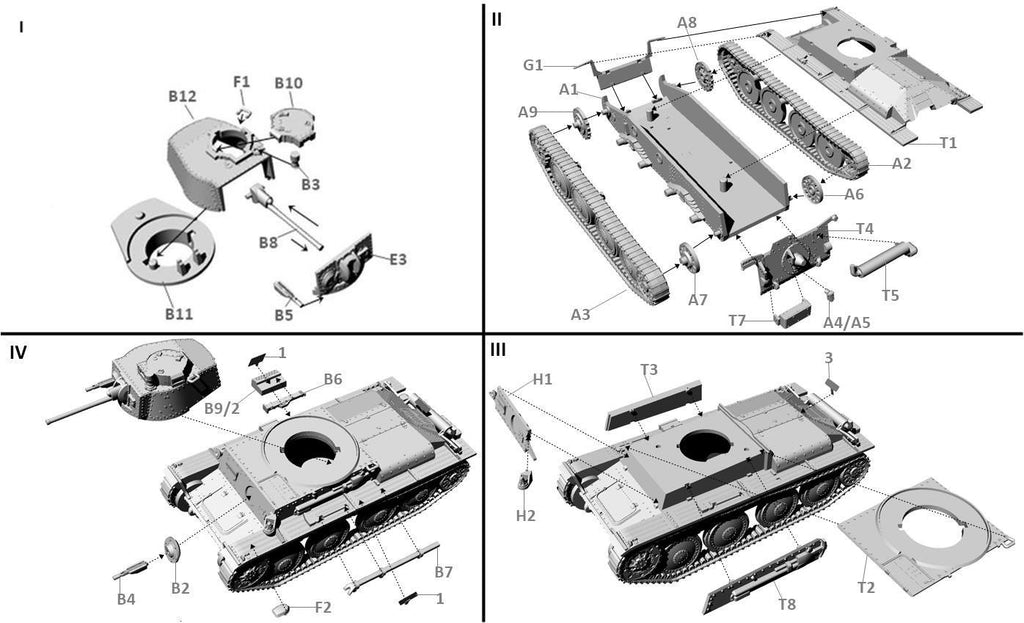 First to fight kits 1:72 Scale German light tank Pz.Kpfw 38(t) Ausf. D