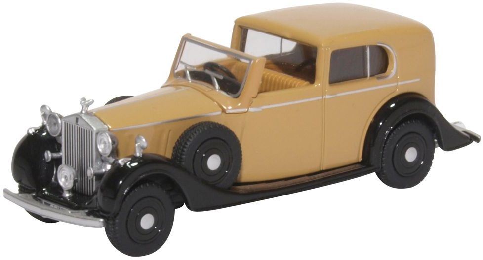 Oxford Diecast 1:76 Scale Rolls Royce Phantom III Fawn/Black