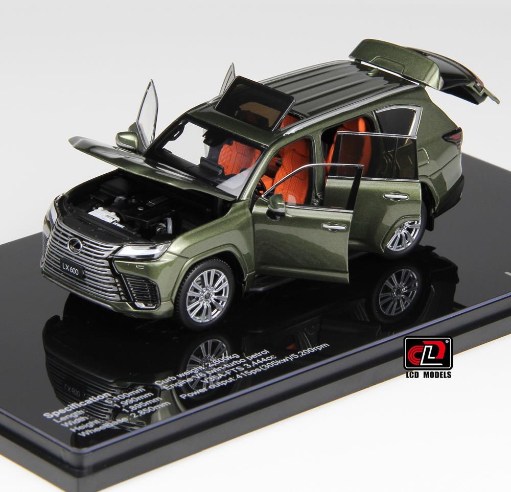 LCD Model 1:43 Scale Lexus LX600 Nori Green