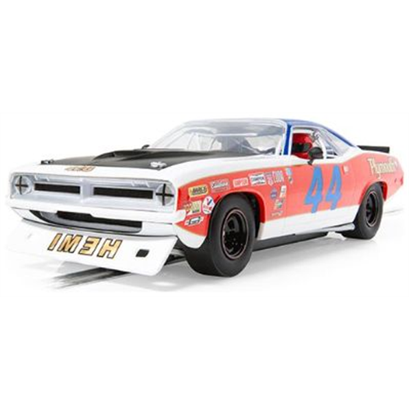 Scalextric 1:32 Scale Plymouth Barracuda - Spa Summer Classic 2023 in Clear Box
