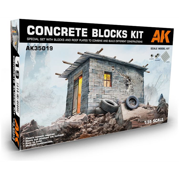 AK Interactive Kits 1:35 Scale Concrete Blocks Kit