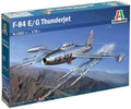 Italeri Plastic Kits 1:72nd Scale F-84G Thunderjet Fighter-Bomber