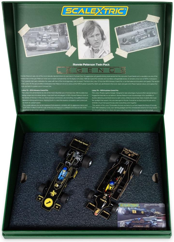 Scalextric  1:32nd Scale Scalextric Ronnie Peterson Twin Pack Lotus 72 and 79