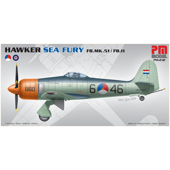 PM Models Aircraft 1:72 Scale Hawker Sea Fury FB-51 Dutch Navy/FB-11 Canadian Navy