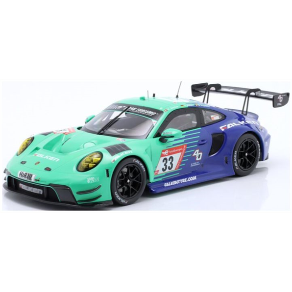 IXO 1:18 Scale Porsche 911 (992) GT3 R 24h Nurburgring #33 2023 Falken Bachler/Muller/Picariello