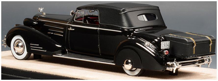 GLM 1:43 Scale Cadillac 452D V16 Victoria Black Convertible Coupe Closed Roof 1934