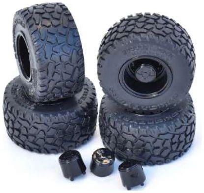 AT Collections 1:32 Scale Nokian Ground Kare 710/40R 22.5 Tyre and Rim Wheel Set Black