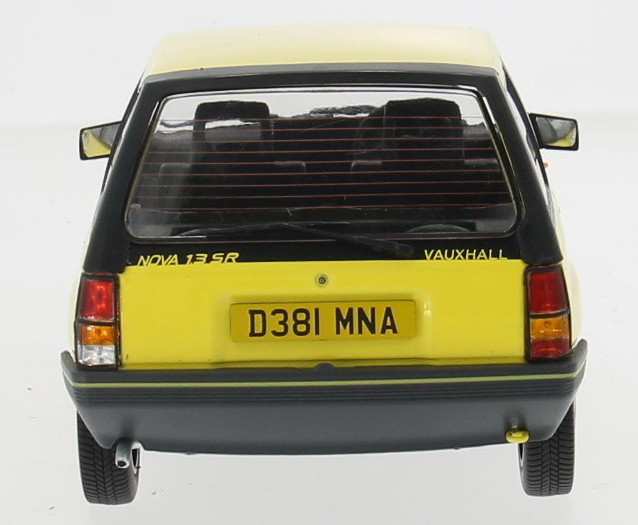 Model Car Group 1:18 Scale Vauxhall Nova SR - Yellow 1983 RHD UK Exclusive