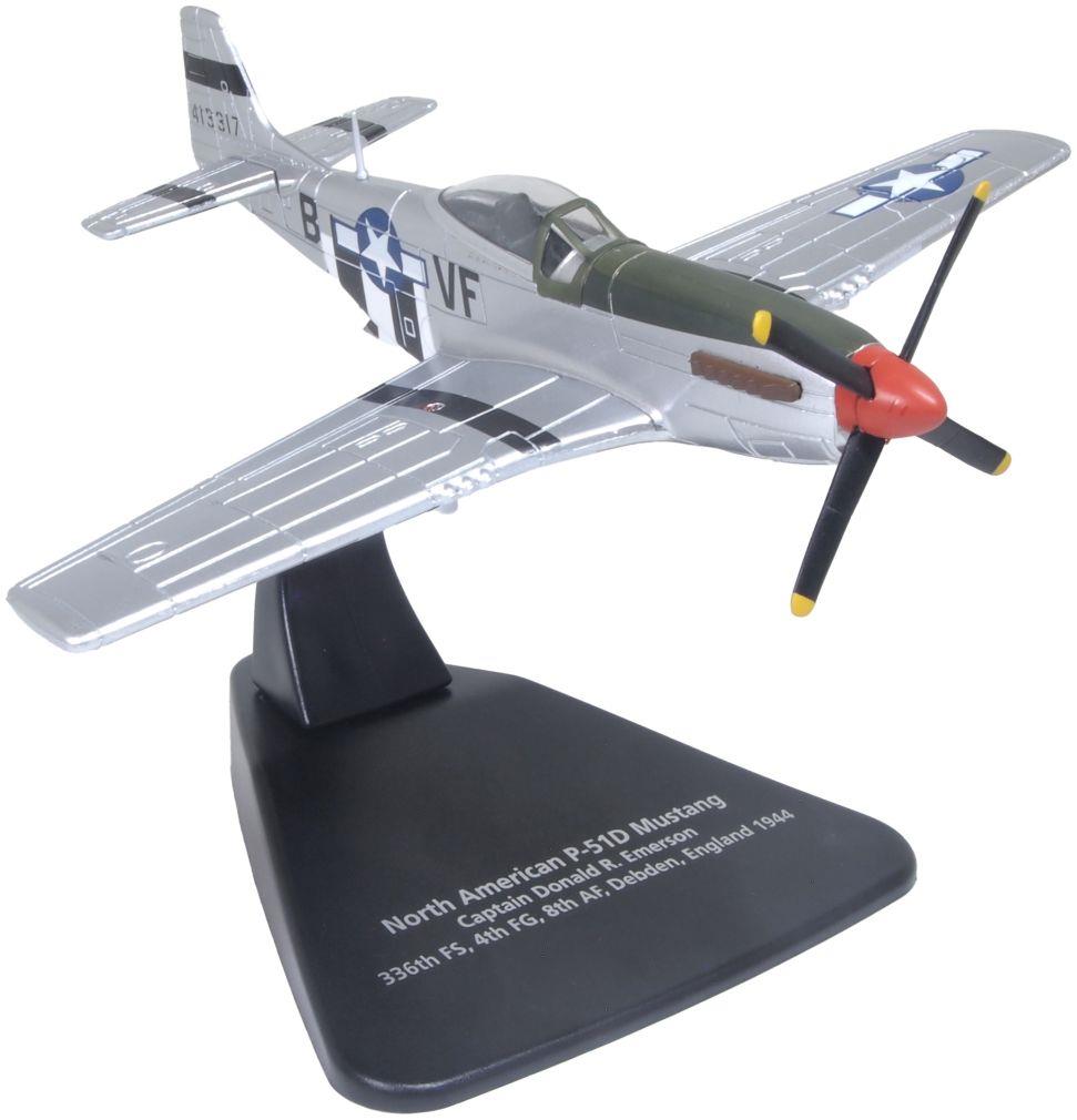 Oxford 1:72 Scale Mustang P51 Capt.D.R.Emerson. 336th FS 4th FG. 8th AF. Debden UK 1944