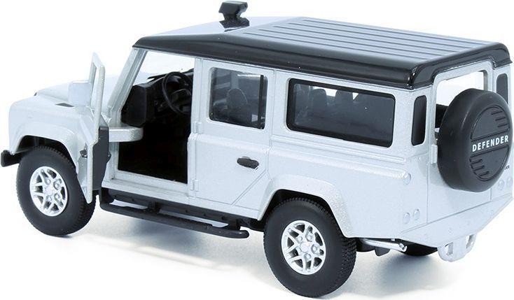 Tayumo 1:36 Scale Land Rover Defender 110 - Indus Silver Pull Back