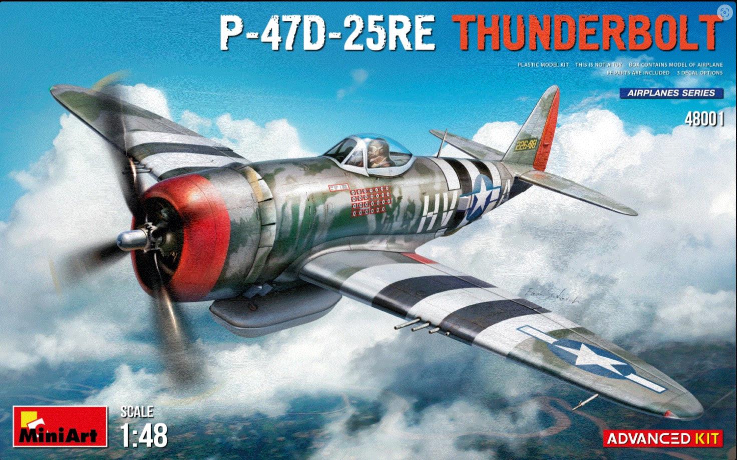 Miniart 48001 1/48 Scale P-47D 25RE Thunderbolt Advanced Kit