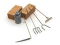Artitec H0 Scale Farmer's Tools Scythe Rake Pitchfork (2) 1:87 Ready-Made, Painted