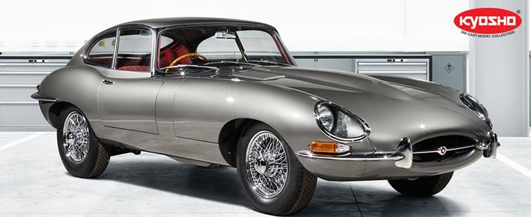 Kyosho 1:18th Scale Jaguar E-Type 3.8L Coupe MK1 1961 Gun Metal