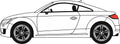 Oxford Diecast 1:76 Scale Audi TT Coupe Glacier White