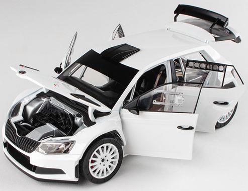 Abrex  1:18th Scale Skoda Fabia III R5 2015 White