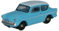 Oxford Diecast 1:148 Scale Ford Anglia - Caribbean Turquoise/White
