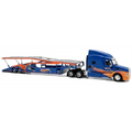Iconic Replicas 1:64 Scale Peterbilt 579 w/Car Carrier Blue
