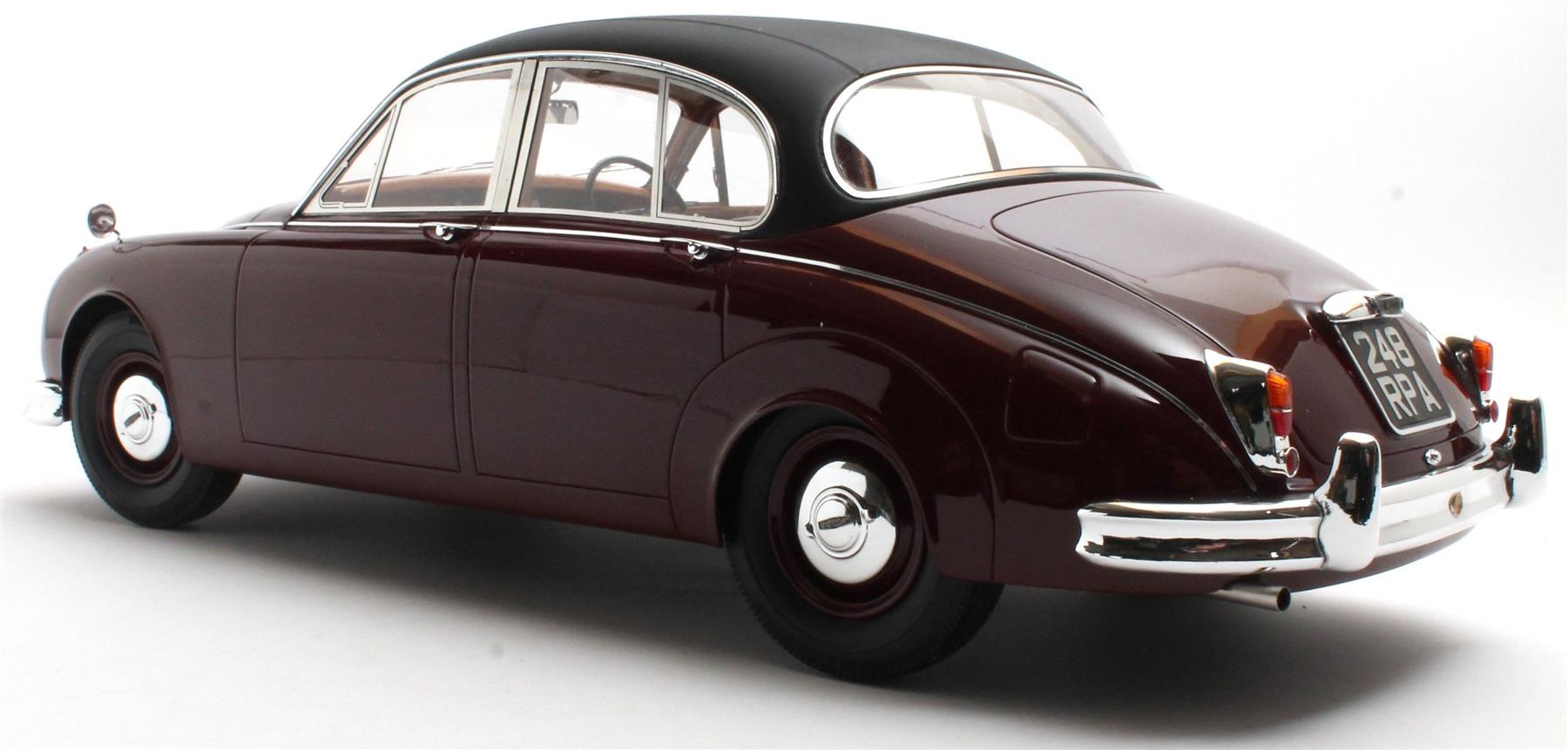 12 Art 1:12 Scale Jaguar MkII / MK2 Maroon With Black Roof Famous Detective - UK Exclusive - 120pcs