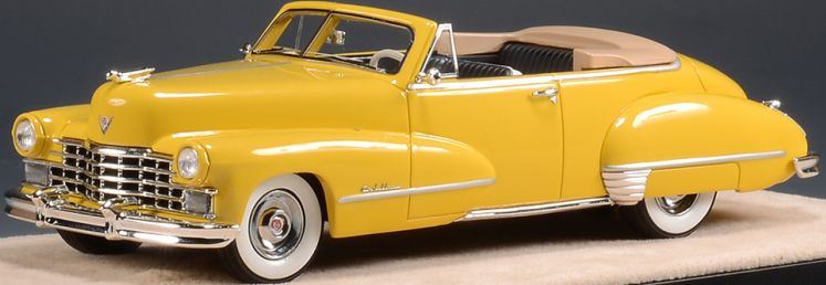 GLM 1:43 Scale Cadillac Series 62 Convertible Yellow Open Top
