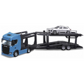 Burago 1:43 Scale Scania S730 Highline Cab Car Carrier + Porsche Macan