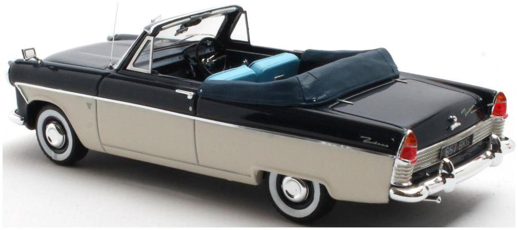 Matrix 1:43rd Scale Ford Zodiac MKII 206E Convertible Blue White 1958-1962