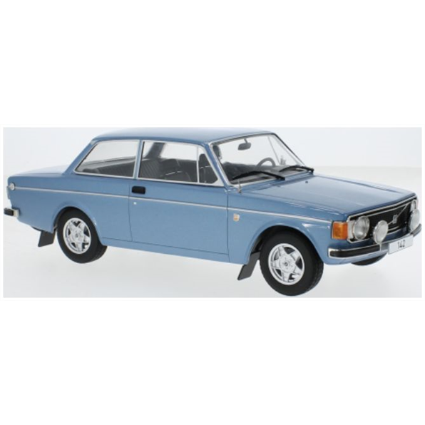 Model Car Group 1:18 Scale Volvo 142 Metallic Blue 1973