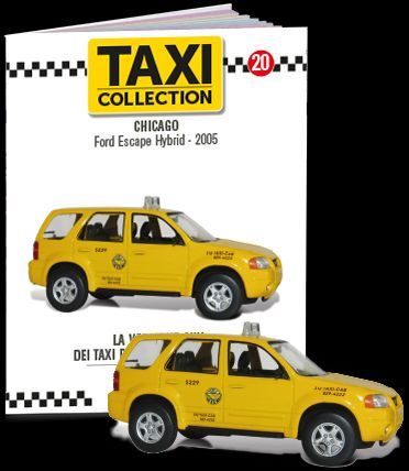 Atlas Editions 1:43 Scale Ford Escape Hybrid - Chicago 2005 Taxi of the world - Centauria