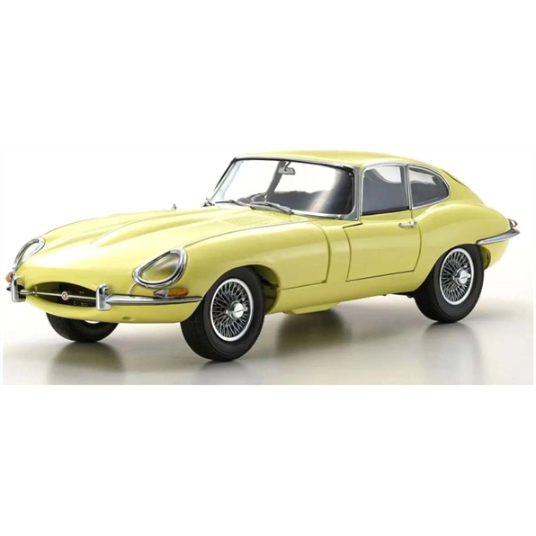 Kyosho 1:18th Scale Jaguar E-Type 3.8L Coupe MK1 1961 Pale Primrose