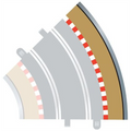 Scalextric  Scale Radius 2 Curve Outer Borders 45  x 4