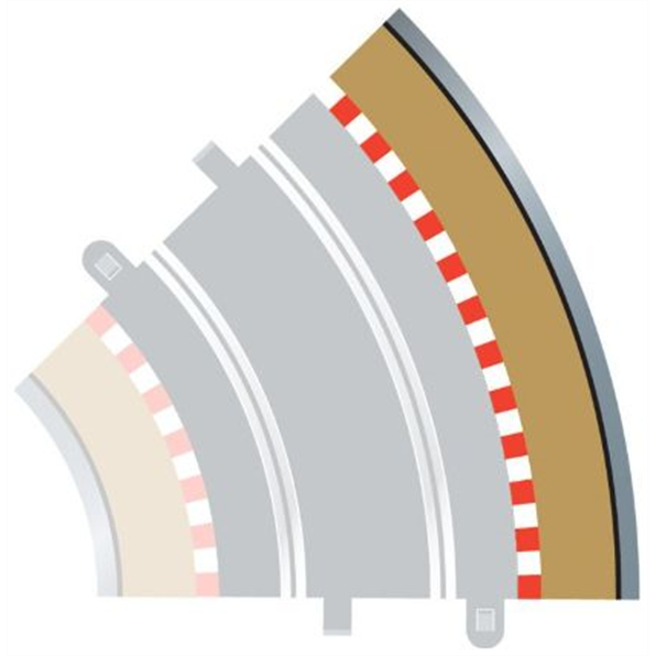 Scalextric  Scale Radius 2 Curve Outer Borders 45  x 4
