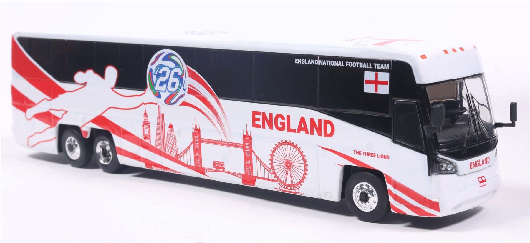 Iconic Replicas  1:87th Scale MCI D4520 Coach England National Soccer Team