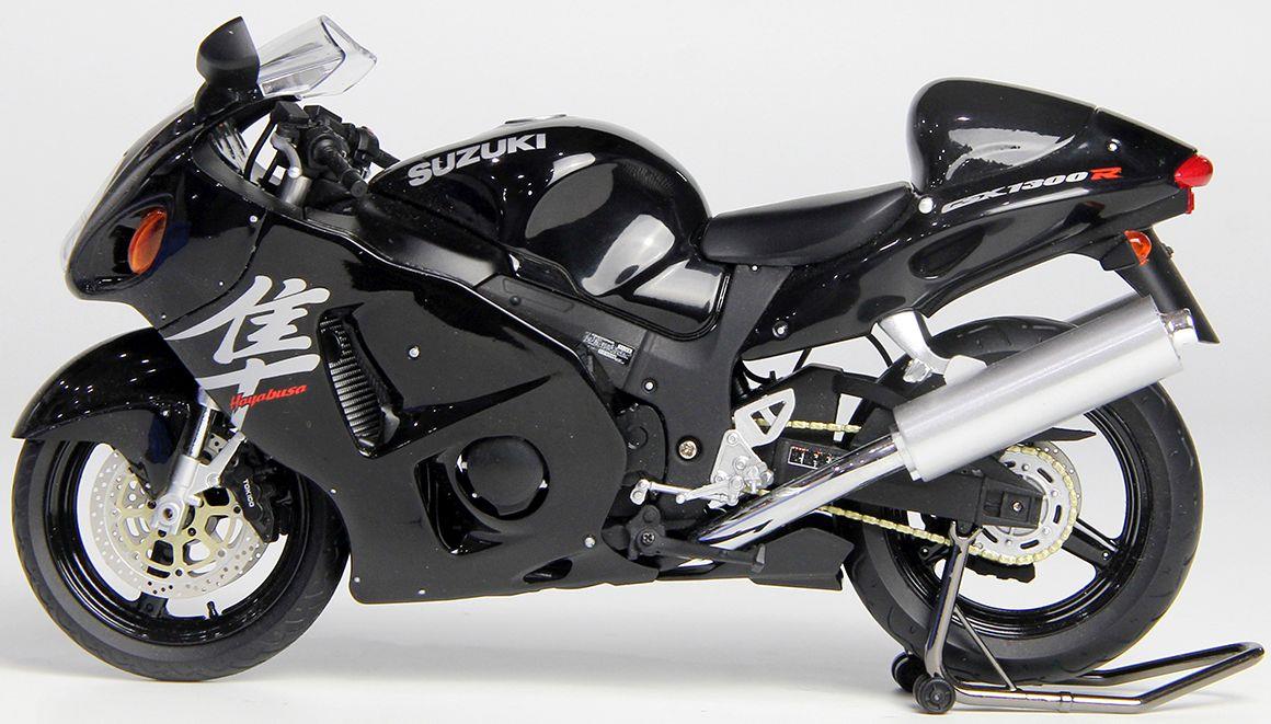 LCD Model 1:12 Scale Suzuki GSX1300R Hayabusa 2001 Black