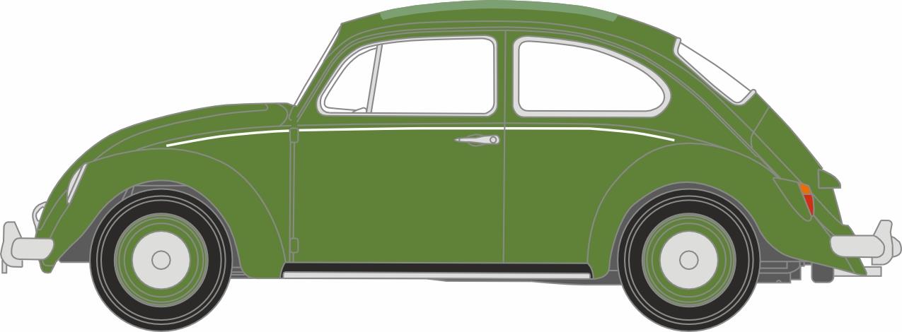 Oxford 1:76 Scale VW Beetle Rush Green