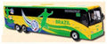 Iconic Replicas  1:87th Scale Van Hool CX-45 Coach Brazil National Soccer Team