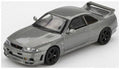 Truescale MiniGT 1:64th Scale Nissan Skyline GT-R Dark Metal Grey (Nismo BCNR33 CRS Version) (RHD) Blister
