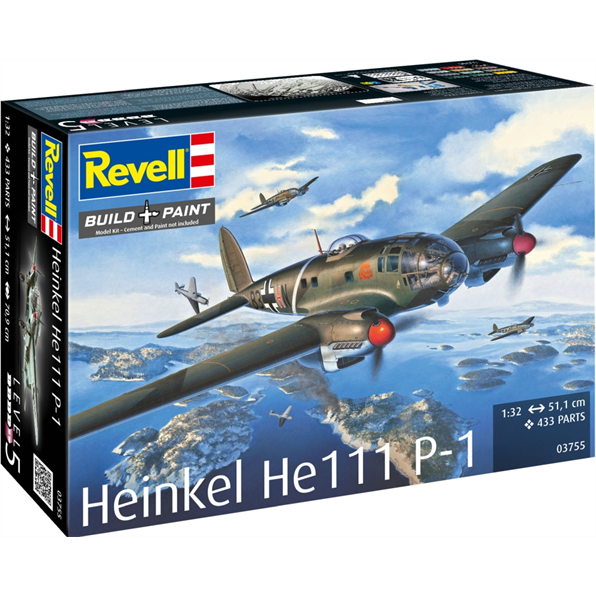 Revell 03755 1/32 Scale German Heinkel HE111 P-1 Bomber Kit