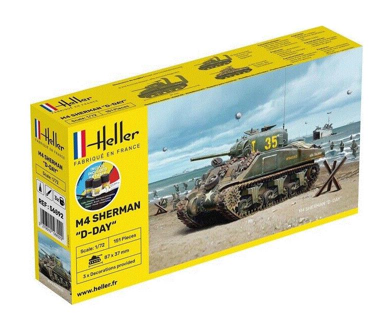 Heller 56892 1/72 Scale Starter Kit Sherman ” D-Day ” – New