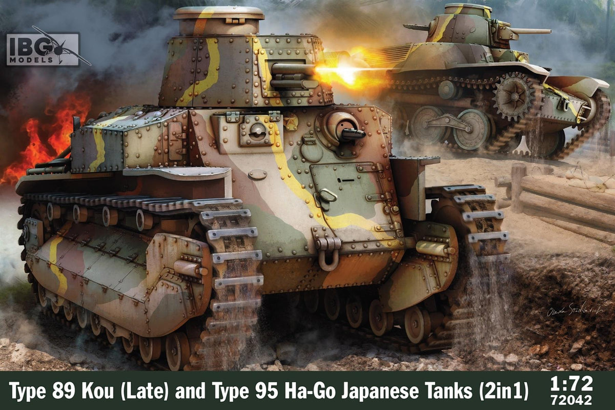 IBG 72042 1/72 Scale Type 89Kou And Type 95Ha-Go Plastic Kit HELL IN THE PACIFIC