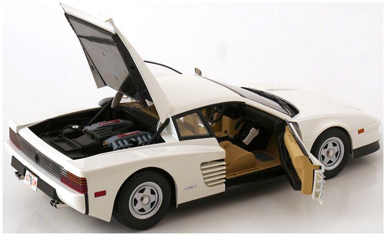KK Scale 1:12th Scale Ferrari Testarossa Monospecchio White 1984 US-Version White
