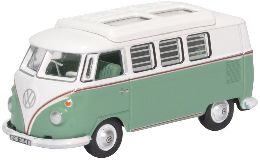 Oxford Diecast 1:76 Scale VW T1 Camper Turquoise/White